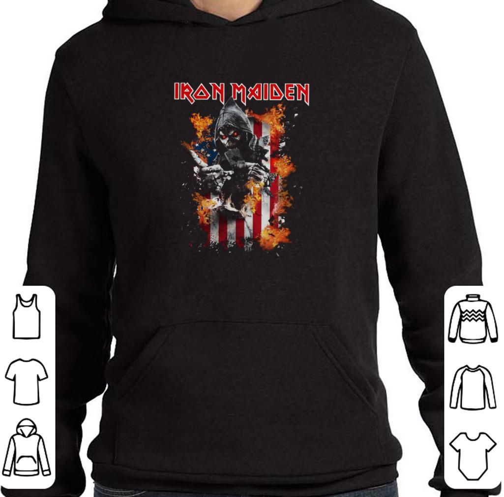 Official Iron Maiden mashup American flag shirt