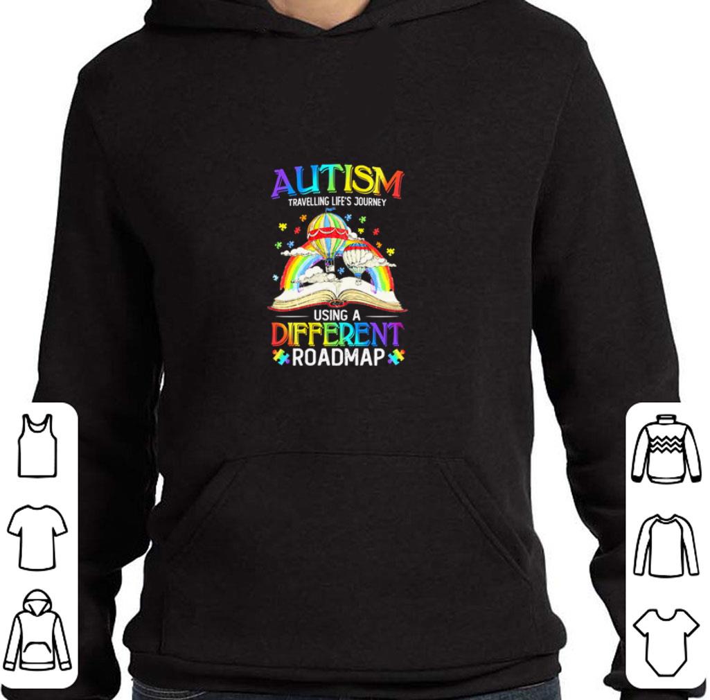 Pretty Book Autism travelling life’s journey using a different roadmap shirt