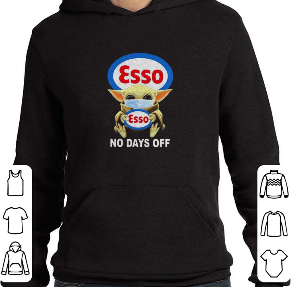 Awesome Baby Yoda mask Esso no days off Coronavirus shirt