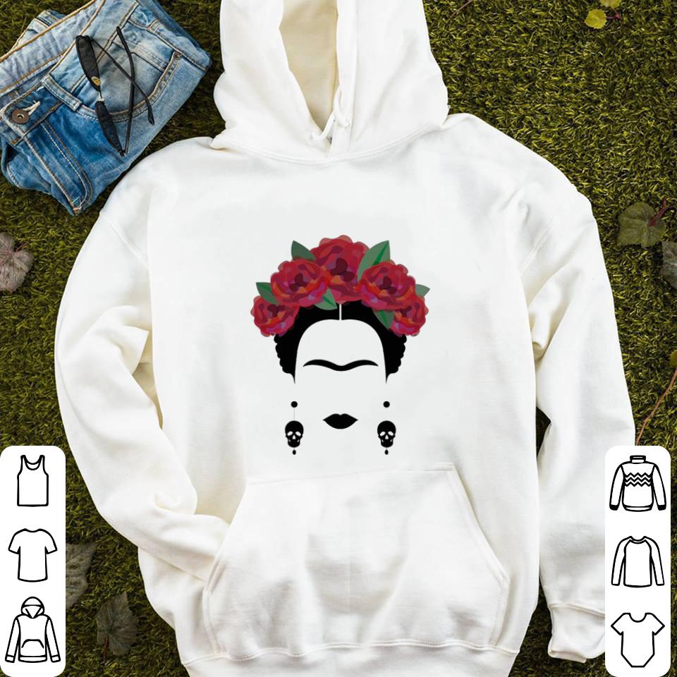 Flowers Frida Kahlo skull shirt