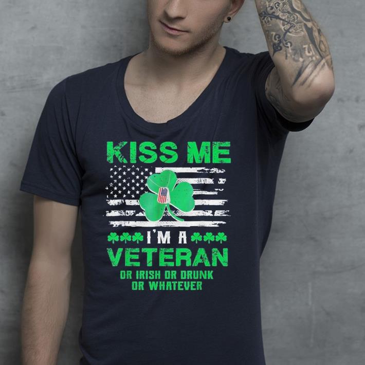 Kiss Me I'm A Veteran Irish St Patrick's Day shirt