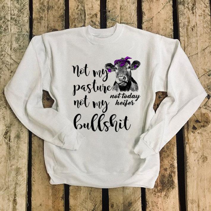 Purple bow not today Heifer not my pasture not my bullshit shirt 7 Purple bow not today Heifer not my pasture not my bullshit shirt