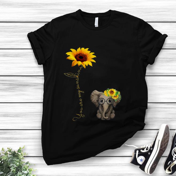 Awesome You Are My Sunshine Hippie Sunflower Elephant shirt