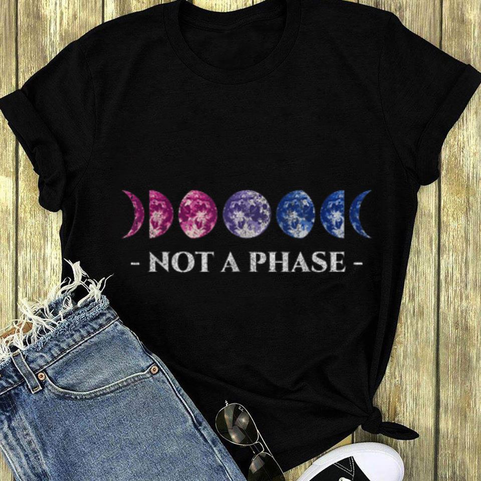 Not A Phase Bisexual LGBTQ Bi Pride Flag Moon long sleeve