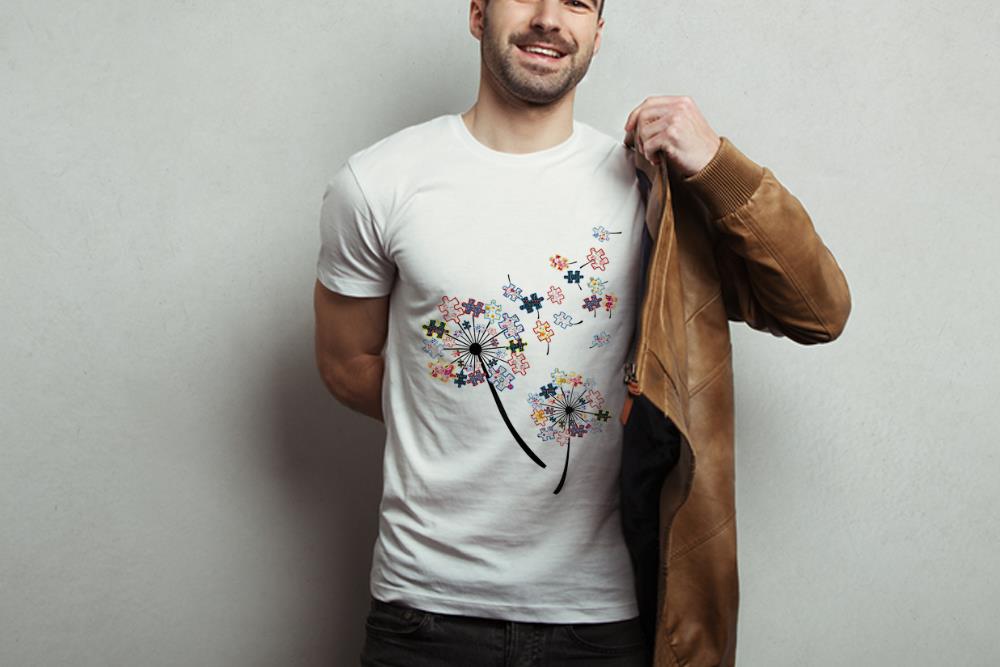 Premium Dandelion Puzzle Pieces Autism Awareness shirt