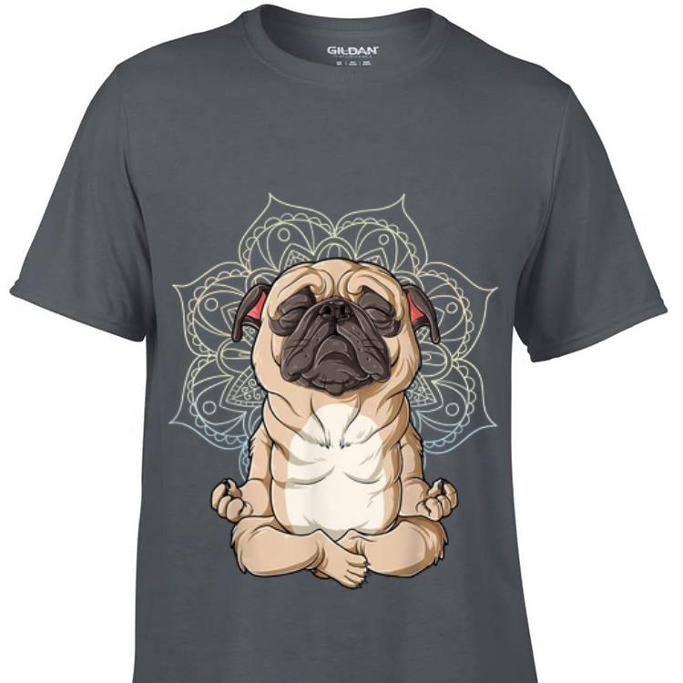 Pug Mops Dog Meditation Yoga Namaste Mandala sweater