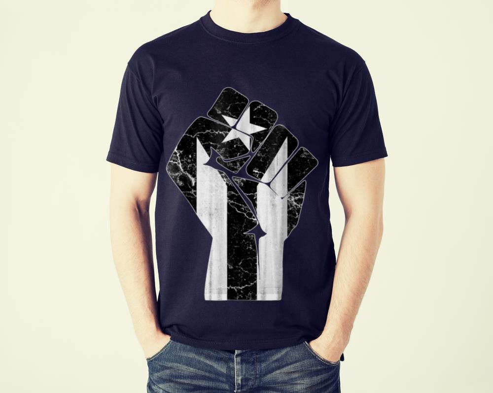 The Best The Raised Fist Puerto Rico Resiste Black Flag shirt