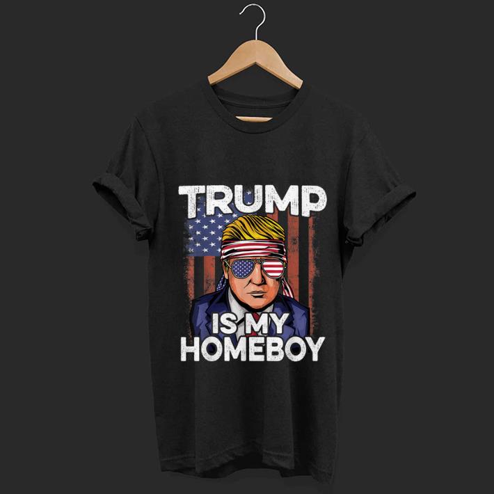 Wonderful Donald Trump Is My Homeboy Glasses Headband Usa Flag 4th Of July shirt