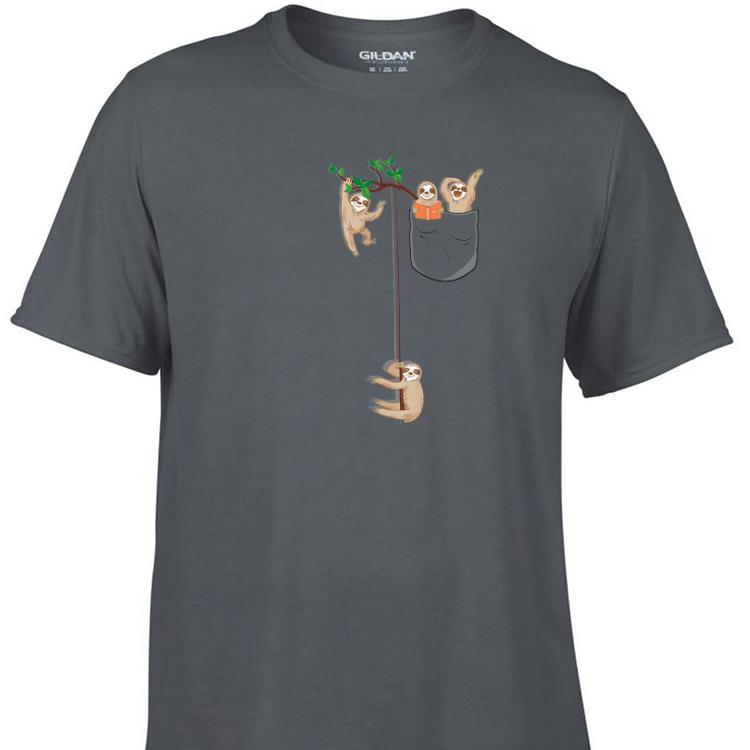 Awesome Sloth Family Habitat In Pocket shirt