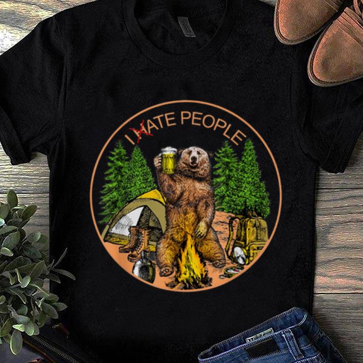Awesome Trend I hate people I eat people Bear Camping shirt