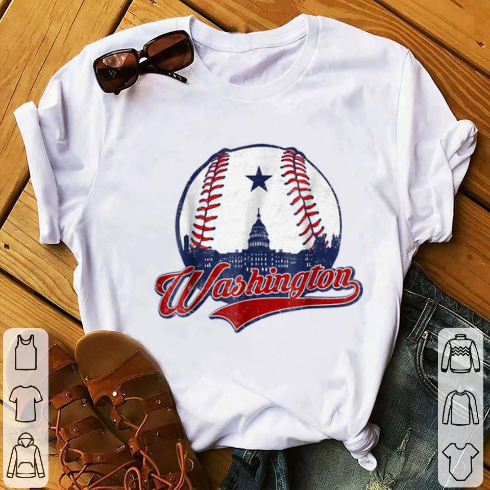 Awesome Washington Dc National Mall baseball Silhouette shirt