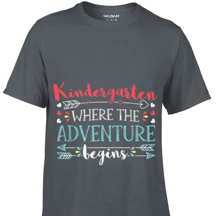 Top Kindergarten Where the Adventure begin guy tee