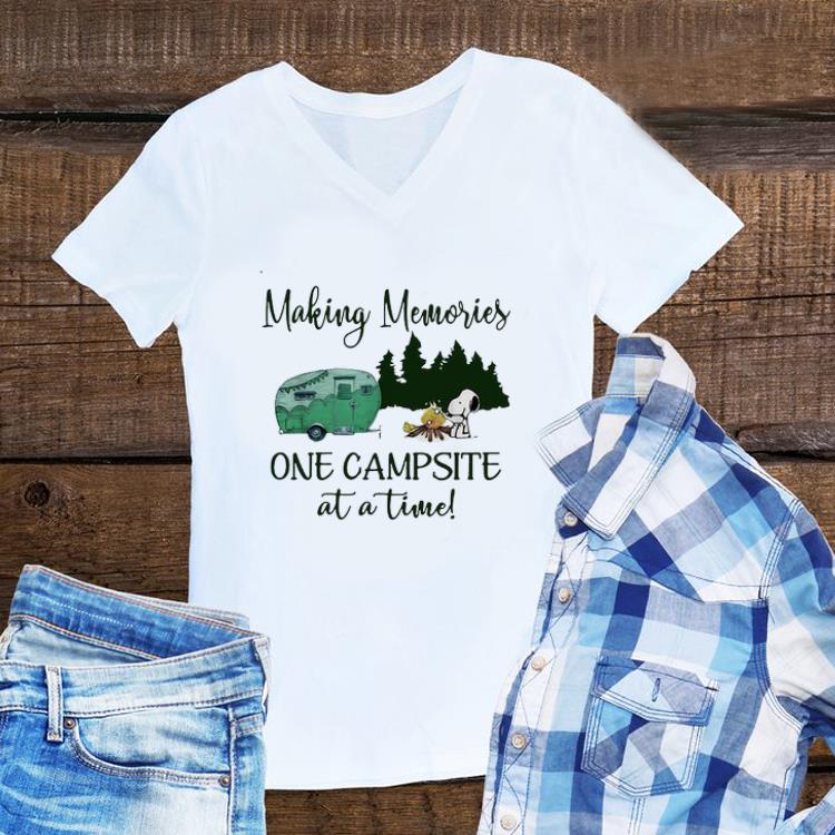 Awesome Snoopy and Woodstock Making Memories One Campsite At A Time shirt