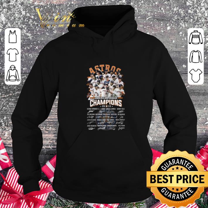 Awesome Houston Astros American league champions 2019 signatures shirt