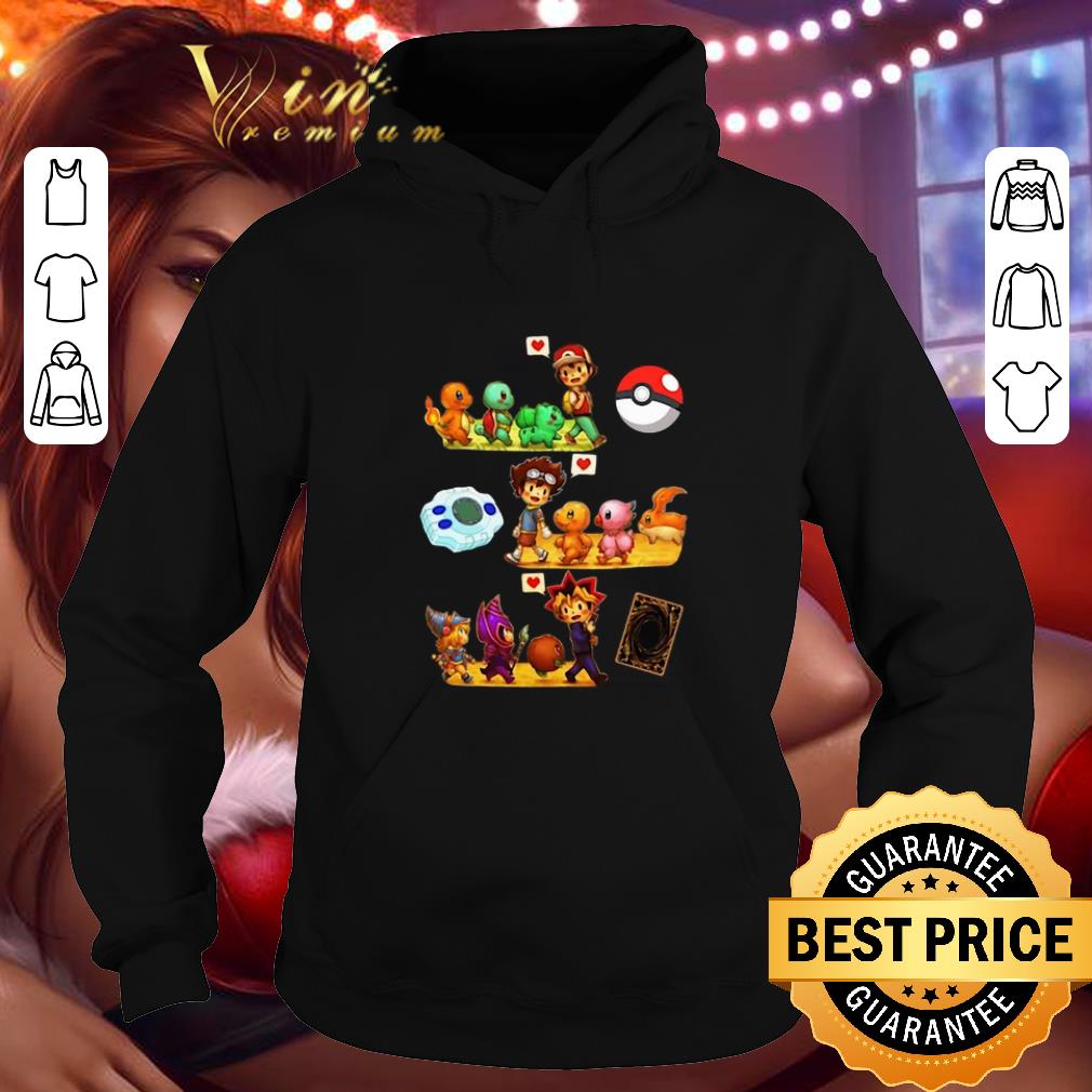 Awesome Satoshi Pokemon Digimon Yugioh Childhood shirt