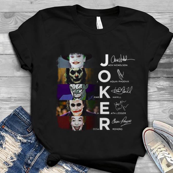 Hot Joker Jack Nicholson Joaquin Phoenix Mark Hamill Heath Ledger Cesar Romero shirt