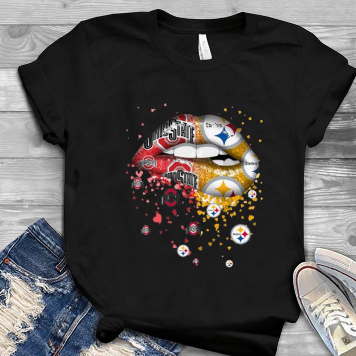 Hot Ohio State And Pittsburgh Steelers Lips shirt