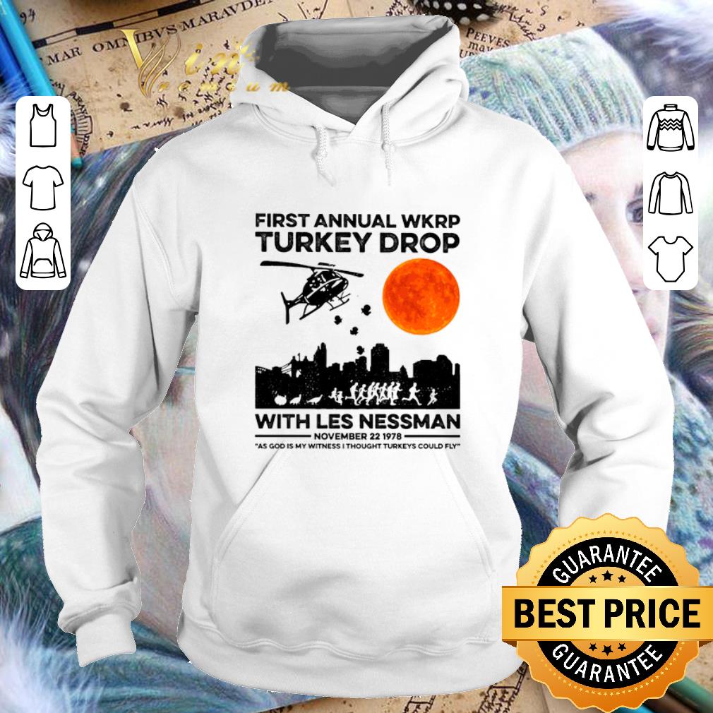 Premium First annual wkrp Turkey drop with less nessman sunset shirt 7 Premium First annual wkrp Turkey drop with less nessman sunset shirt