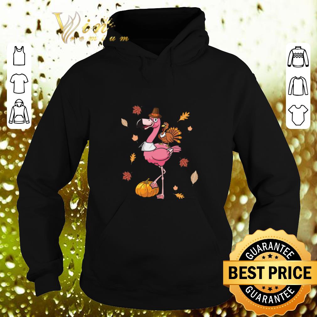 Premium Flamingo and chicken Turkey pumpkin Thanksgiving day shirt