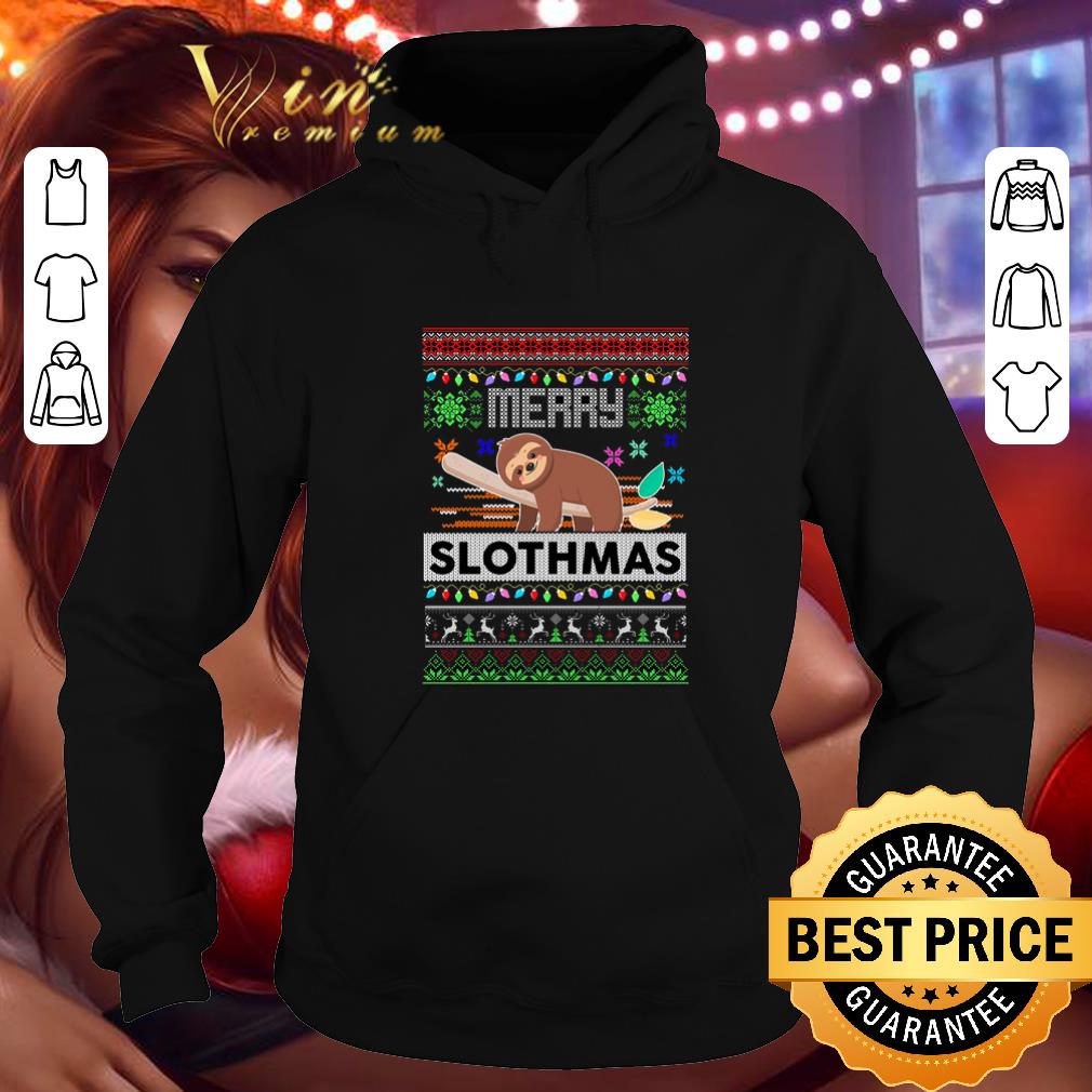 Cheap merry Slothmas ugly Christmas shirt