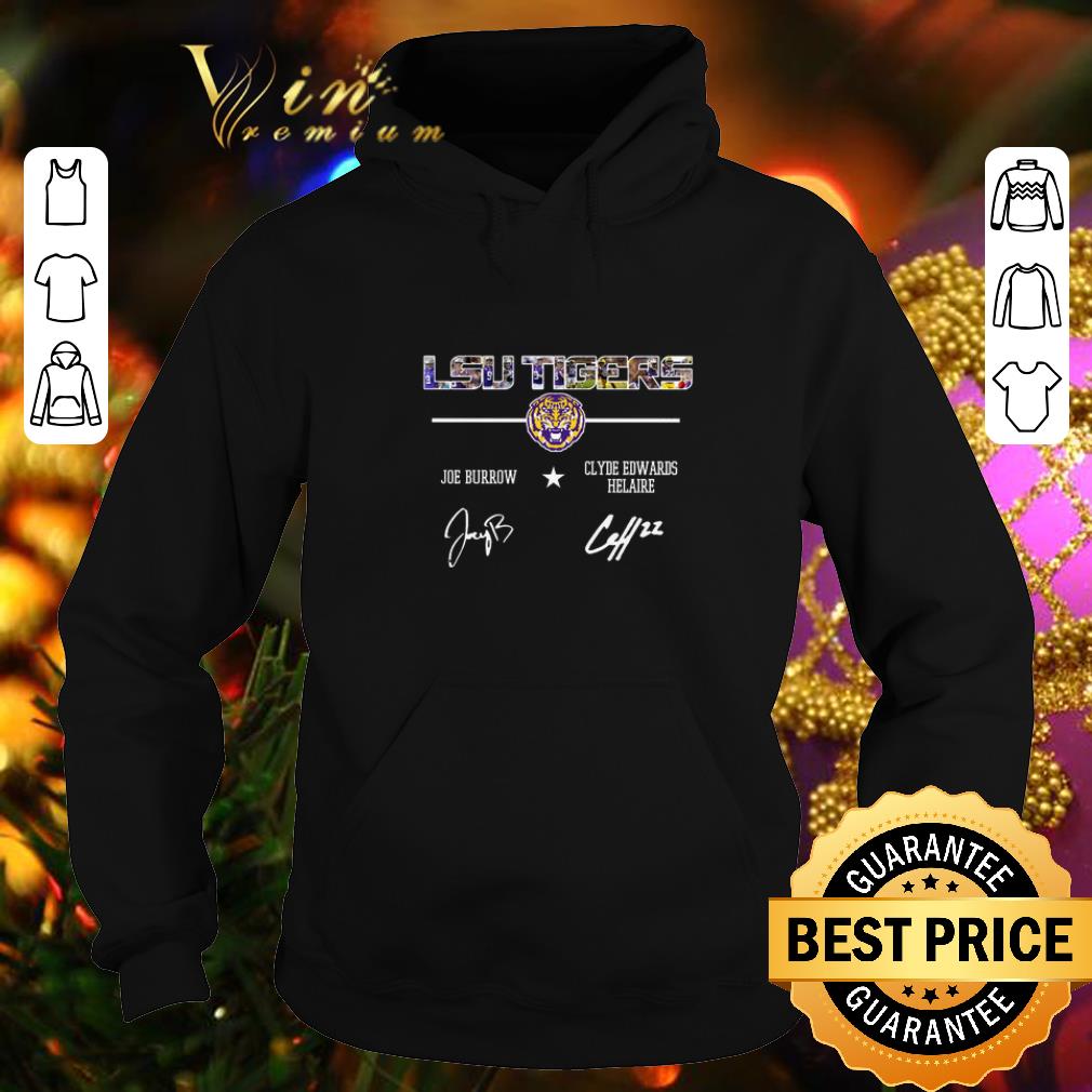 Funny LSU Tigers Joe Burrow Clyde Edwards Helaire Signatures shirt