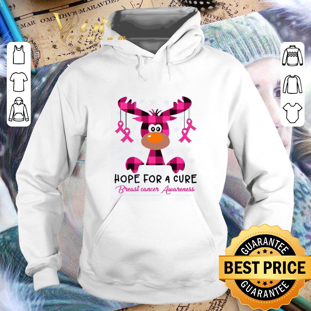 Funny Reindeer Hope for a cure Breast cancer Awareness shirt 7 Funny Reindeer Hope for a cure Breast cancer Awareness shirt