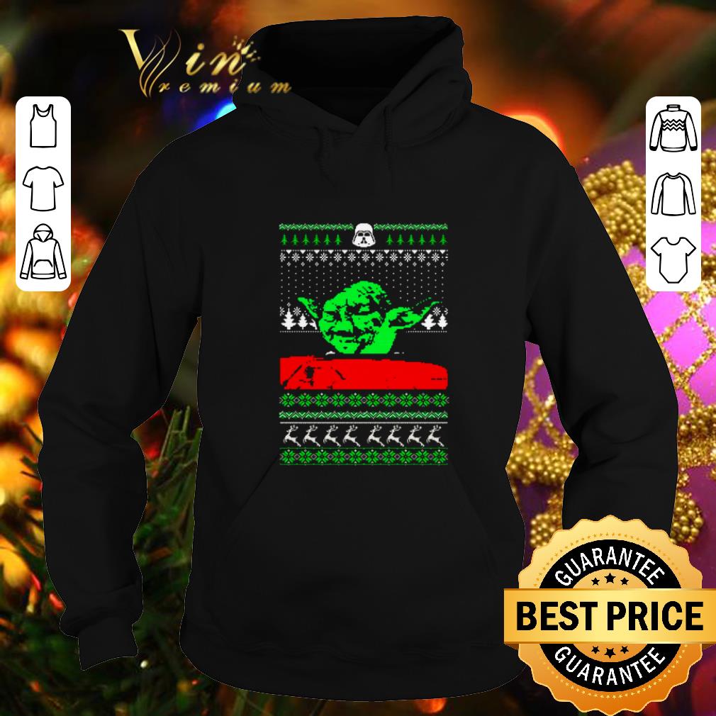 Funny Yoda Dinner Table Cat Meme Yelling ugly Christmas sweater