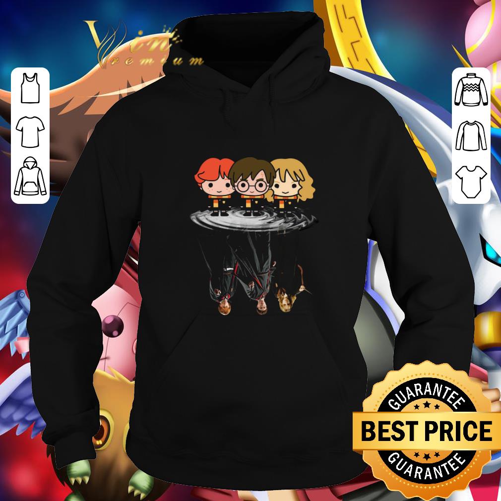 Official Harry Potter chibi reflection water mirror Ron and Hermione shirt