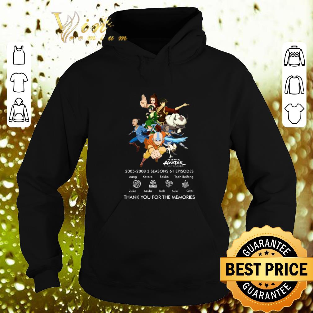 Premium Avatar The Last Airbender 2005-2008 Thank You For The Memories shirt 7 Premium Avatar The Last Airbender 2005-2008 Thank You For The Memories shirt