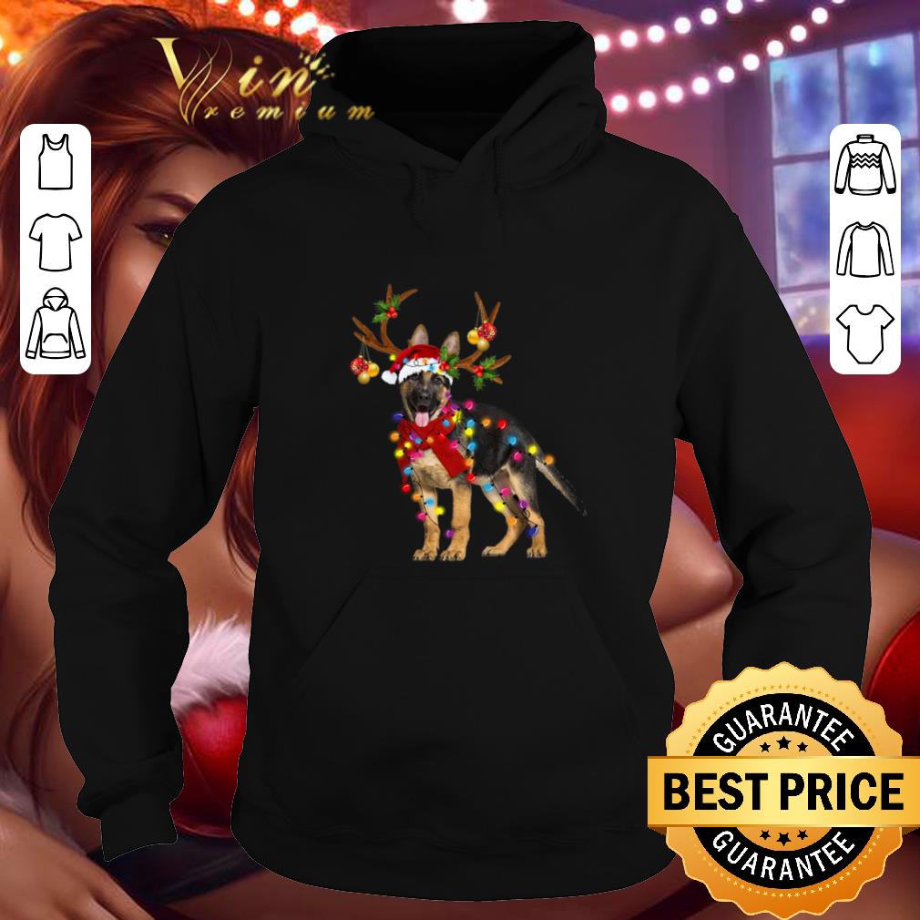 Premium German Shepherd santa reindeer Christmas shirt