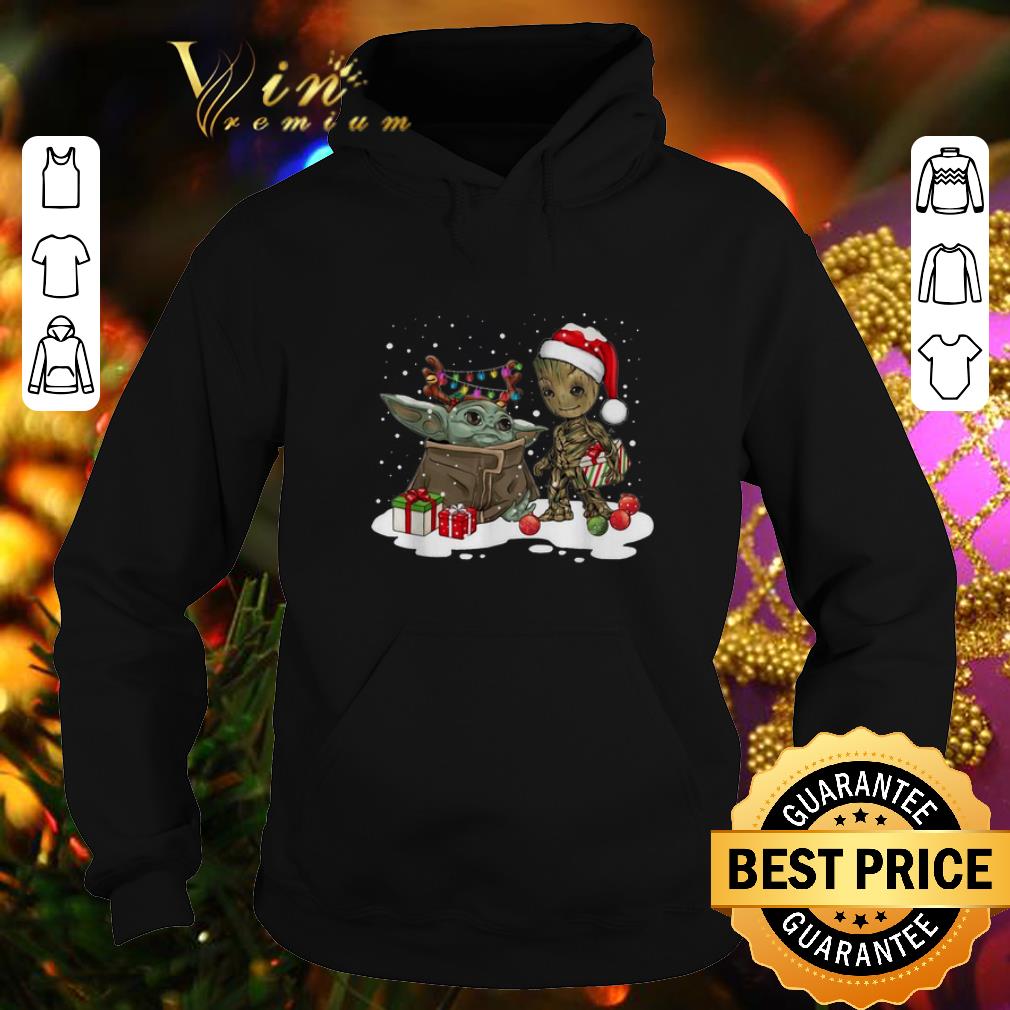 Cheap Baby Yoda reindeer and Baby Groot santa Christmas shirt