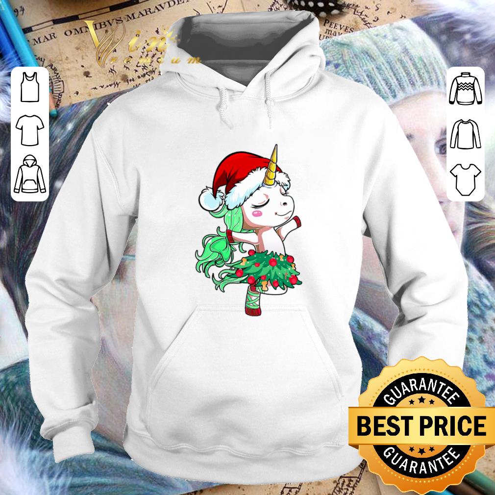 Cheap Santa Unicorn Christmas Tree Dance shirt