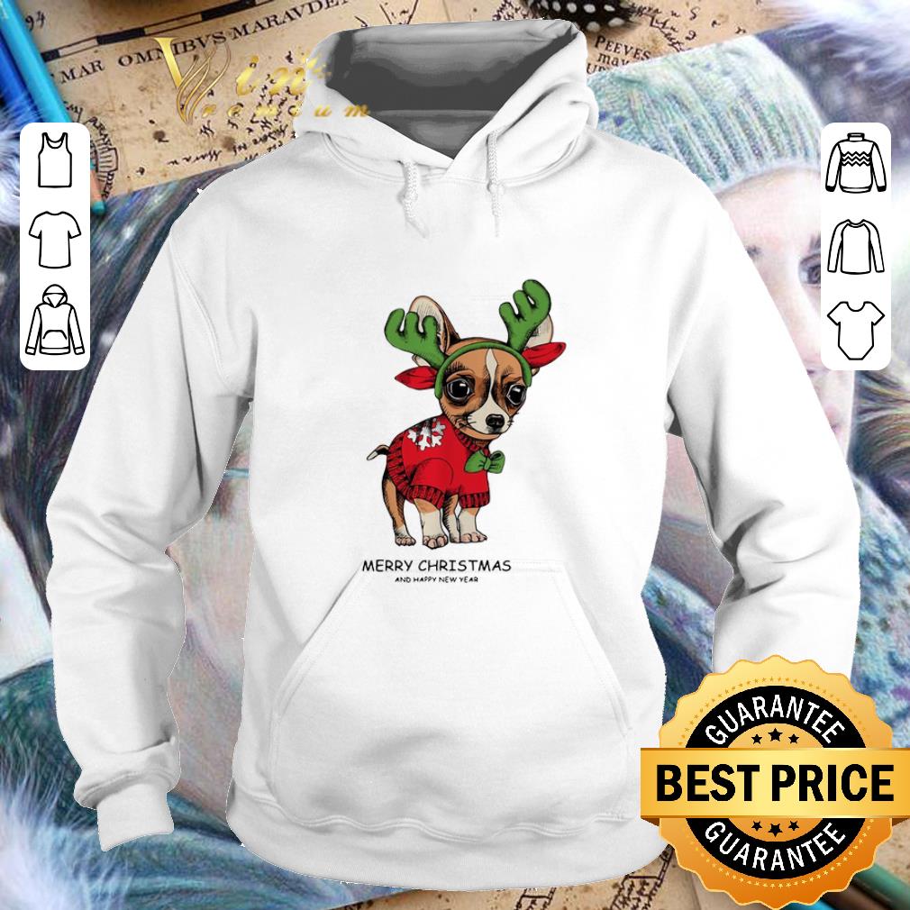 Funny Chihuahua Merry Christmas and Happy New Year shirt