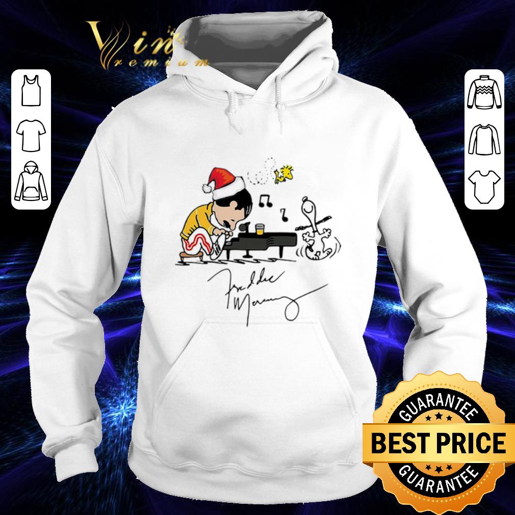 Funny Freddie Mercury Playing Piano Snoopy Peanuts Signature Christmas shirt