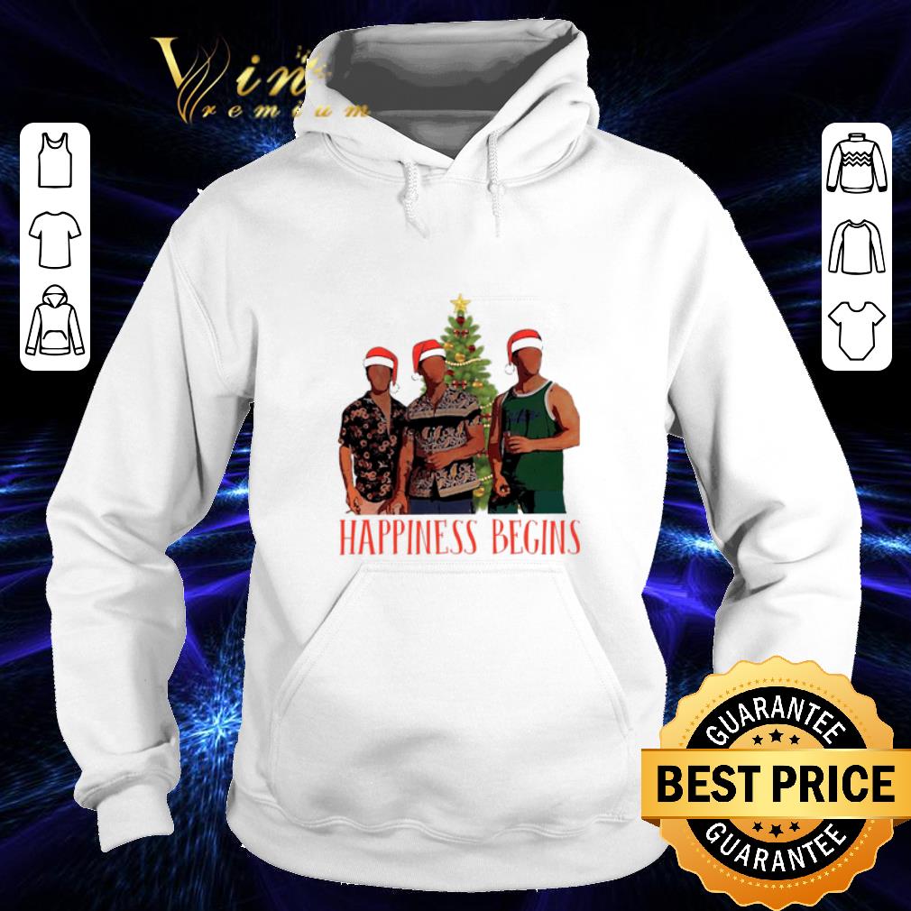 Funny Jonas Brother Santa Happiness Begins Christmas shirt 7 Funny Jonas Brother Santa Happiness Begins Christmas shirt