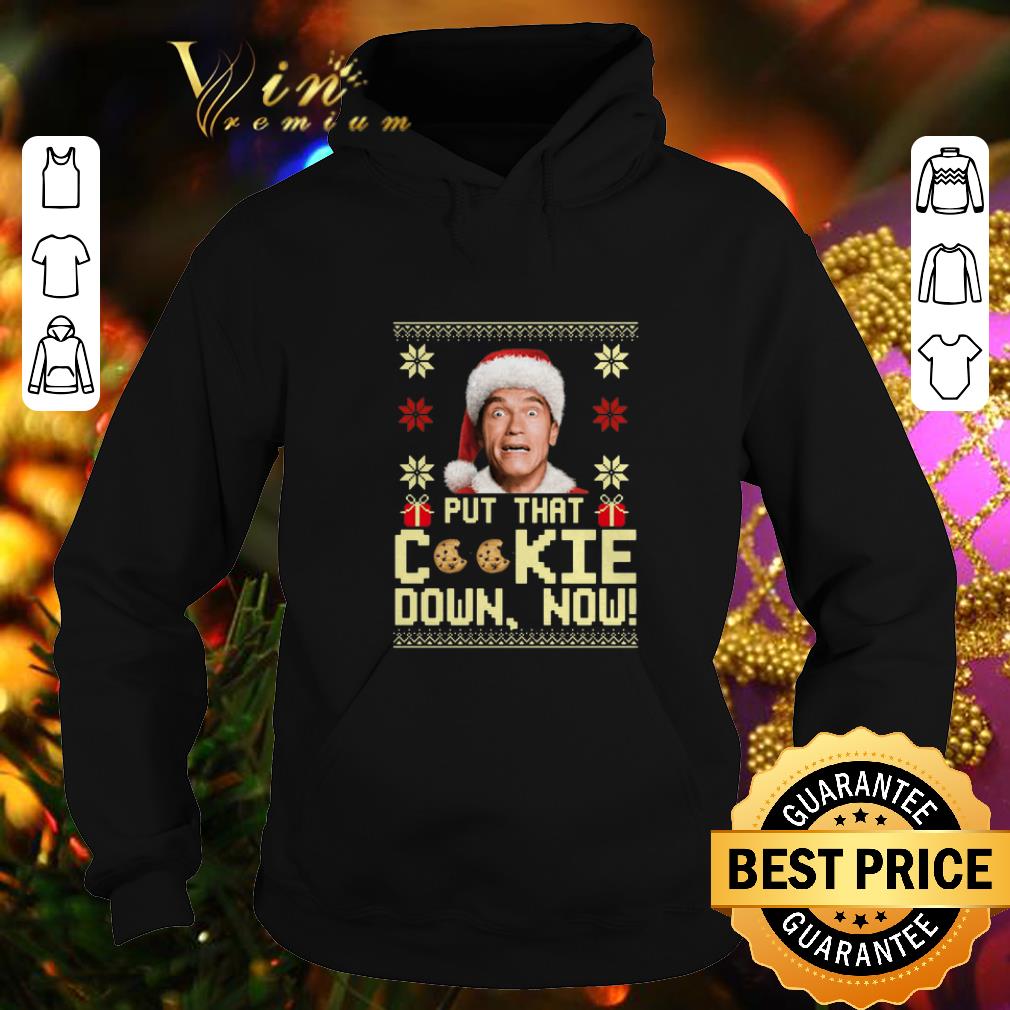 Premium Arnold Schwarzenegger put that cookie down now ugly Christmas sweater 7 Premium Arnold Schwarzenegger put that cookie down now ugly Christmas sweater