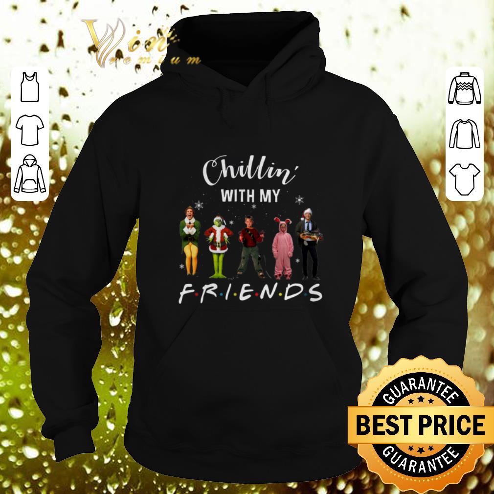 Premium Chillin' with my Friends Grinch Elf Home Alone Characters shirt