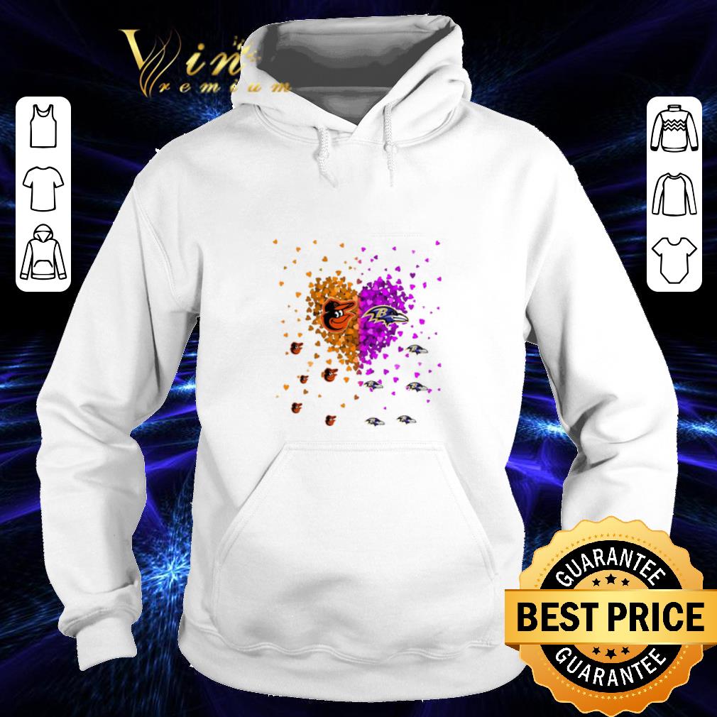 Funny Baltimore Orioles and Baltimore Ravens heart shirt 7 Funny Baltimore Orioles and Baltimore Ravens heart shirt