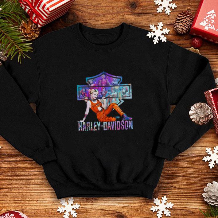 Funny Harley Quinn mashup Harley-Davidson Birds of Prey shirt