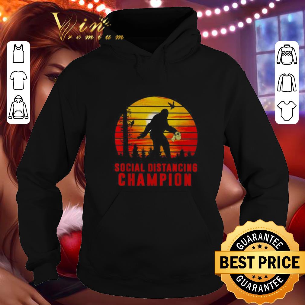 Premium Bigfoot hug Toilet paper Social distancing champion sunset shirt