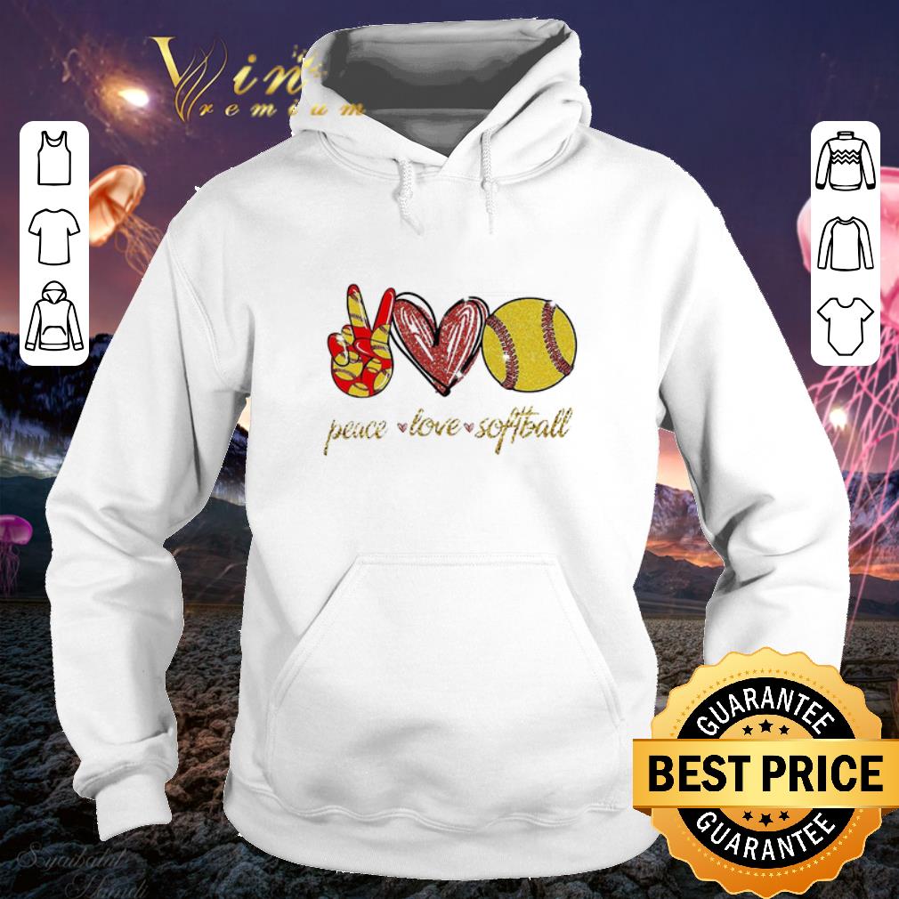 Premium Peace Love Softball shirt 7 Premium Peace Love Softball shirt