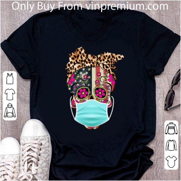 Official Leopard Skull Mask American Flag shirt 1