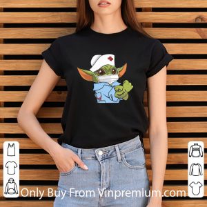 Original Star Wars Baby Yoda Wearing Scrub Nurse shirt 2 Original Star Wars Baby Yoda Wearing Scrub Nurse shirt 5