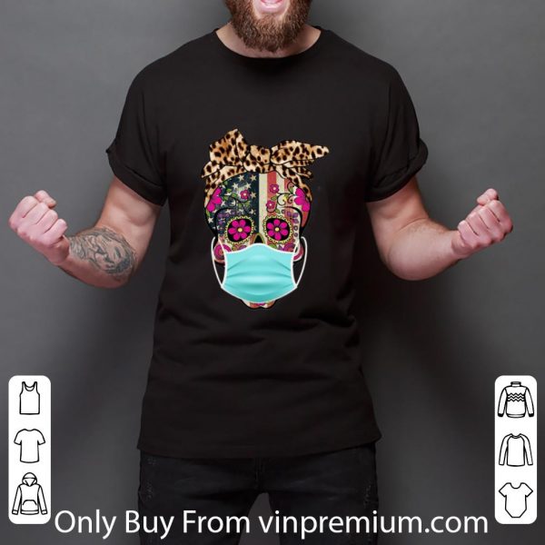Official Leopard Skull Mask American Flag shirt 2