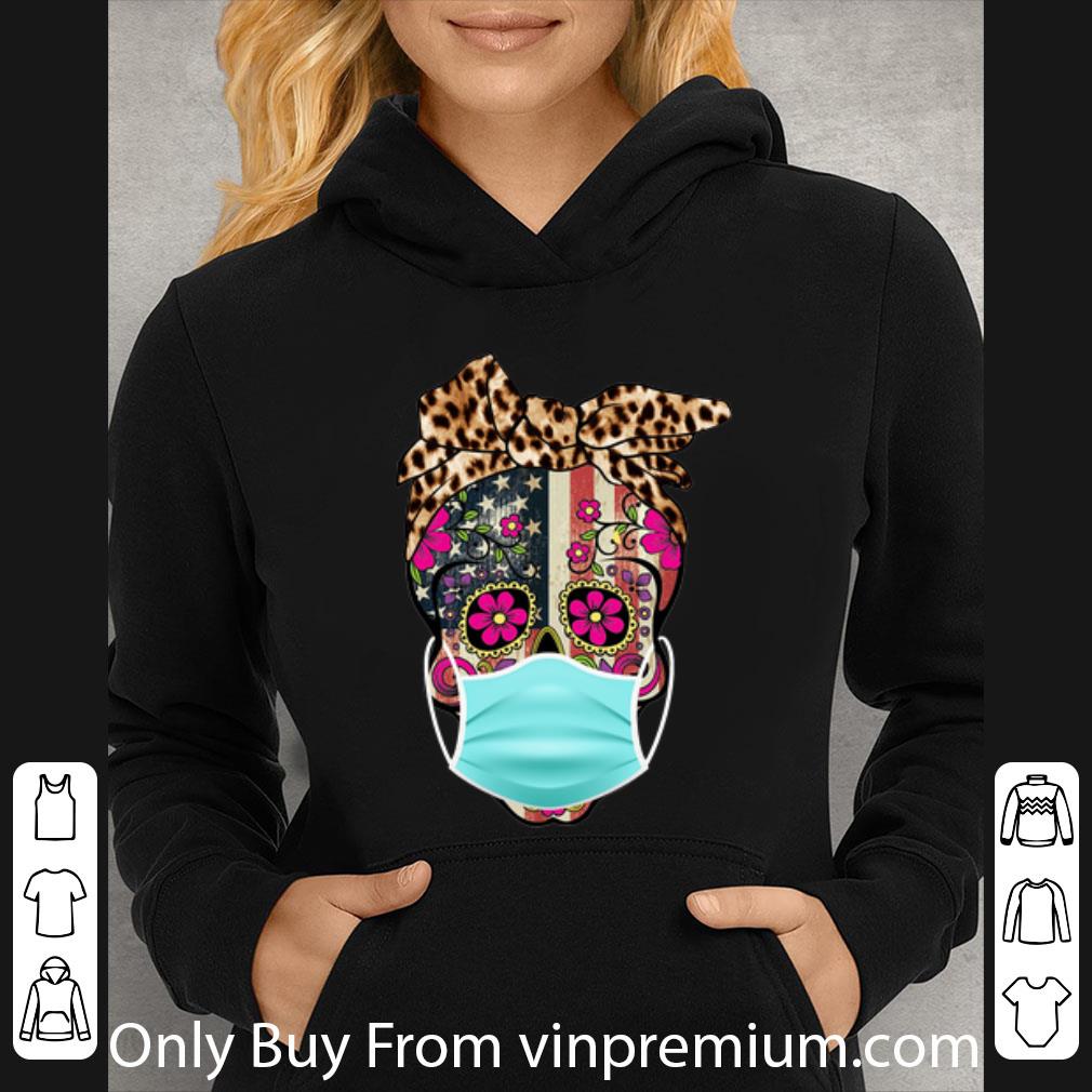 Official Leopard Skull Mask American Flag shirt