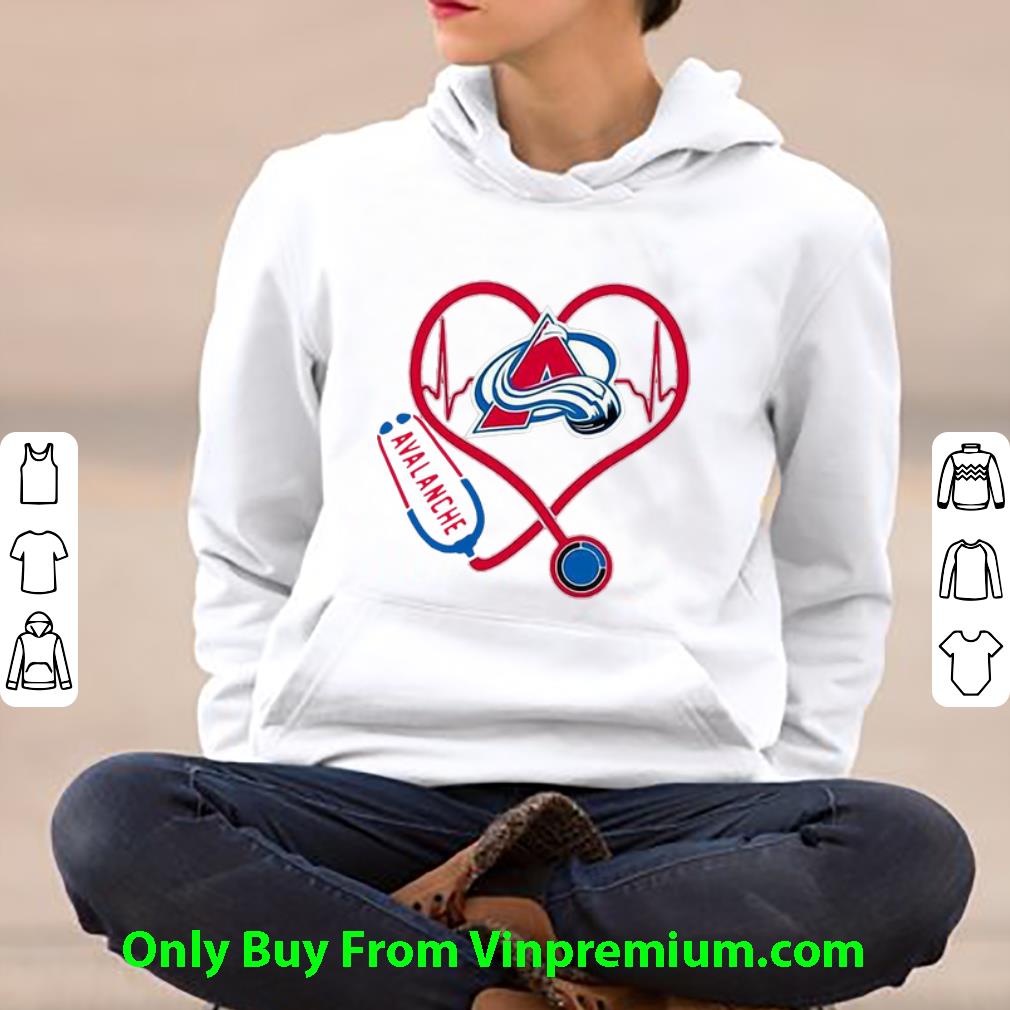 Hot Colorado Avalanche Heartbeat Nurse Stethoscope shirt