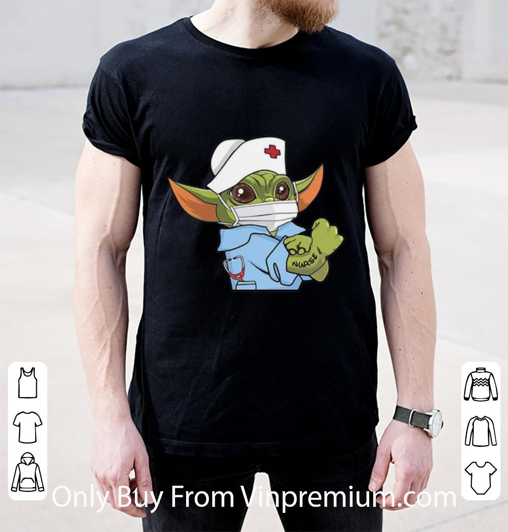 Original Star Wars Baby Yoda Wearing Scrub Nurse shirt Original Star Wars Baby Yoda Wearing Scrub Nurse shirt 2