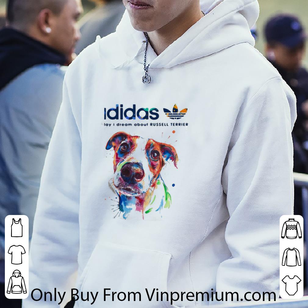 Great Adidas All Day I Dream About Russell Terrier shirt