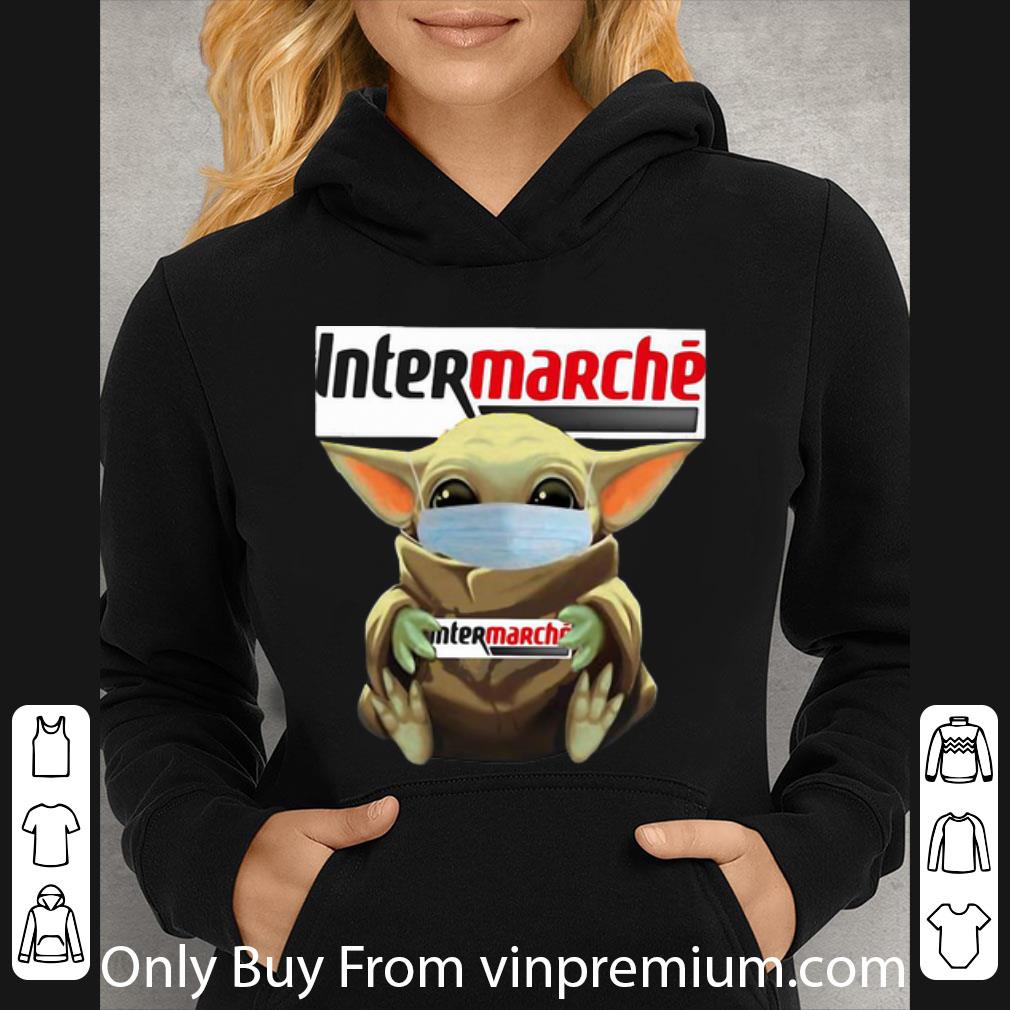 Awesome Star Wars Baby Yoda Face Mask Hug Intermarche shirt