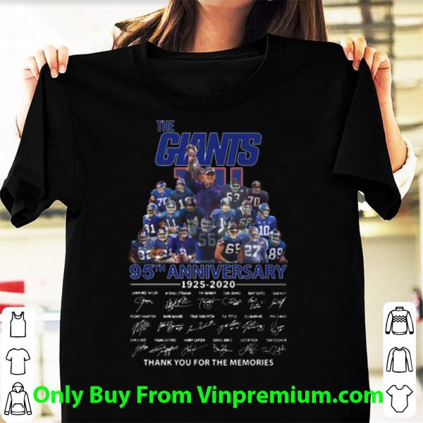 Great The New York Giants 95th Anniversary Thank You For The Memories shirt 1